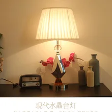 Туда 36X64 см Хрустальная в стиле модерн Настольная лампа для Спальня прикроватные светодиодный настольная декоративная лампа E27 110 V-220 V