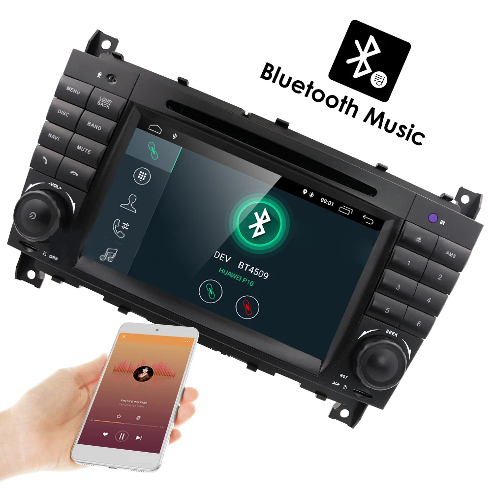 DSP ips 4 Core 4G 2 Din Android 9 Автомобиль Радио DVD мультимедиа gps для Benz W209 W203 C180 C200 C220 C230 C240 C250 C270 W463 OBD2