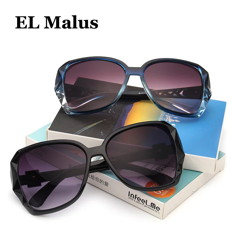 

[EL Malus]Fashion Square Frame Sunglasses UV400 Vintage Women Female Tan Gray Lens Mirror Sun Glasses Brand Designer Eyewear
