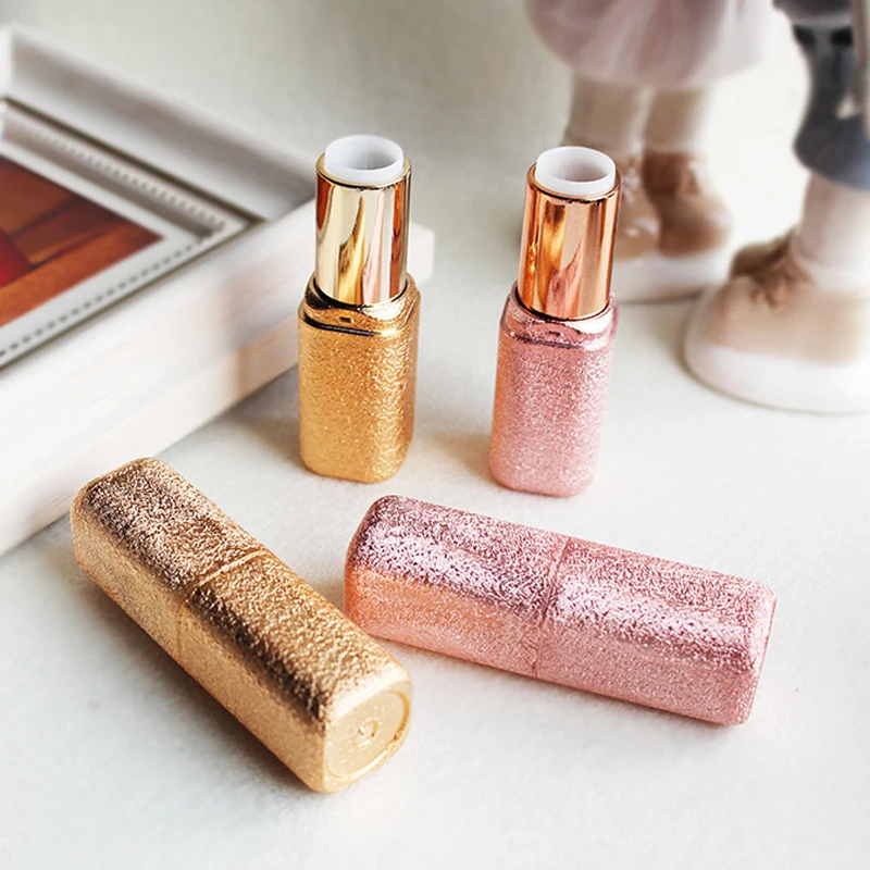 

12.1mm Golden Gleam Luxury Glitter Empty Lipstick Lipgloss Tube Case Makeup Maquillage Packaging for Women 20pcs/lot