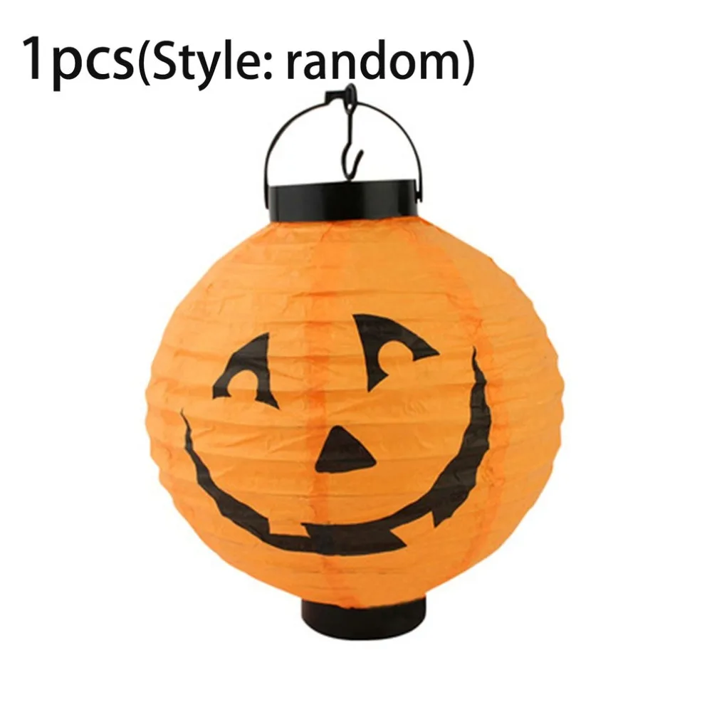 Pumpkin Paper Lanterns Halloween Decoration Lamps Ghost Spider Bat