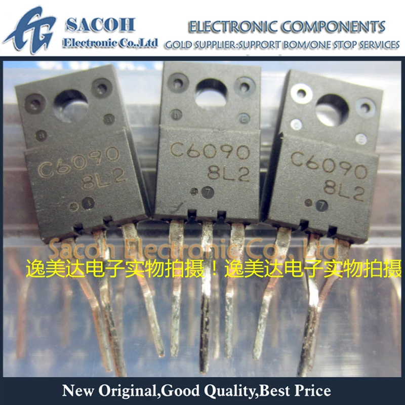 

New Original 10PCS/Lot 2SC6090 C6090 2SC6090LS C6090LS TO-220F 10A 1500V Color TV Horizontal Deflection