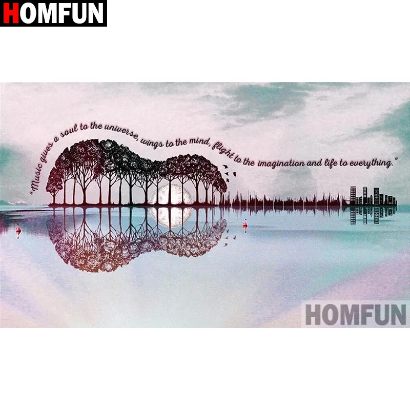 Алмазная 5d-картина HOMFUN A19914 гитарное дерево вышивка крестиком с полными