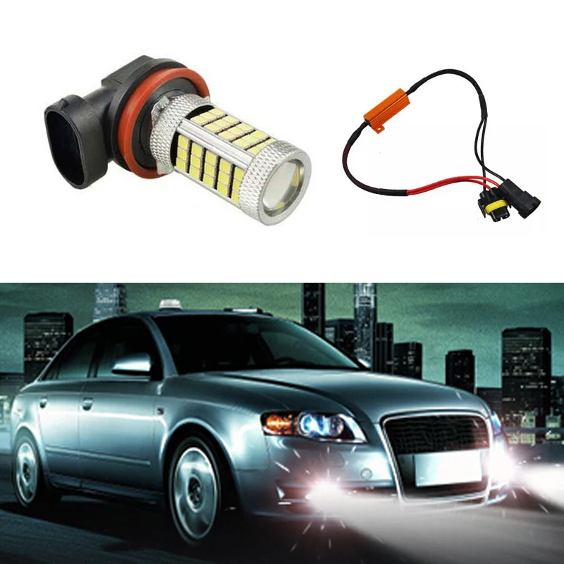 

1x H8 H11 Car Canbus Bulbs Reflector Mirror Design Fog Lights No Error For Audi A3 A4 A5 S5 A6 Q5 Q7 TT