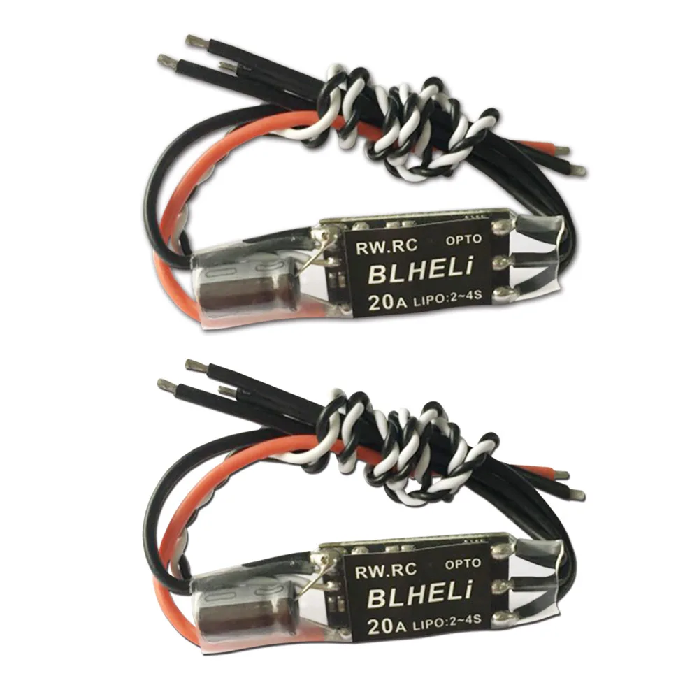 2 шт. 20A Mini 20 AMP BLHeli ESC OPTO PWM 18KHZ 20-499HZ 2-4S V14.2 для квадрокоптера QAV250 | Игрушки и хобби