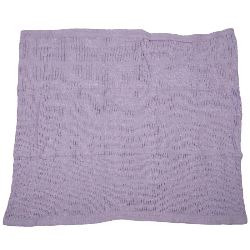 100% хлопок детское клетчатое мягкое одеяло детская кроватка мхи корзина цвет кроватки: светло-фиолетовый