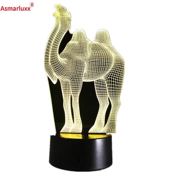 

Desert Camel LED Night Lamp 3D Visual Lamp Touch Table Lampara With 7 Colors Changing Bedroom For Middle East Friends Gift
