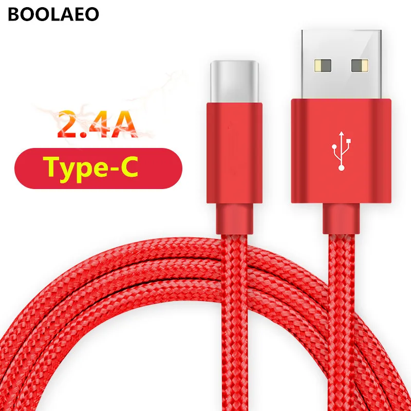 

Nylon USB Type C Cable 2.4A Fast Charging Data Sync Charger Cord for Samsung Galaxy Note 8 9 S9 S8 S10 Plus A6S A8S c10 Type-C