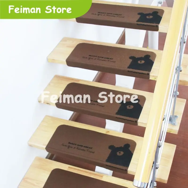 5pcs Solid Color Luminous Zebras Pattern Stairs Carpet Slip Resistance Brown Green Mats Step Rugs Safety Treads Carpets For Kids 5pcs Solid Color Luminous Zebras Pattern Stairs Carpet Slip Resistance Brown Green Mats Step Rugs Safety Treads Carpets For Kids