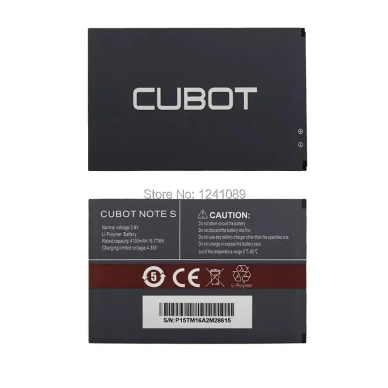 100% Оригинальный аккумулятор CUBOT NOTE S 4150 мАч литиевая батарея телефон с большим