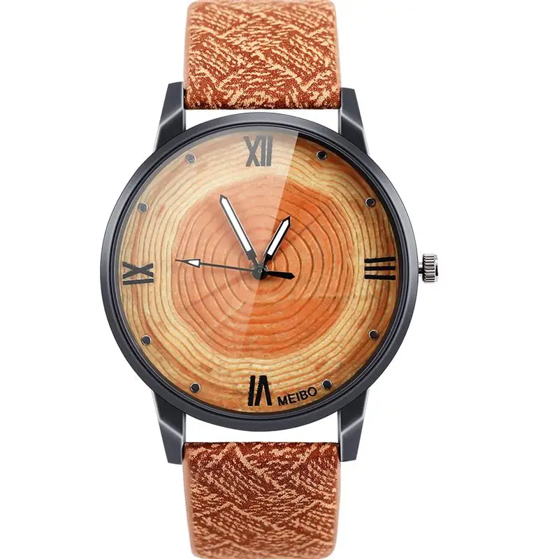 

Women's New Design Watch Roman Numeral Retro Dial Stainless Steel Analog Quartz Wristwatch Orange relogio feminino 2018