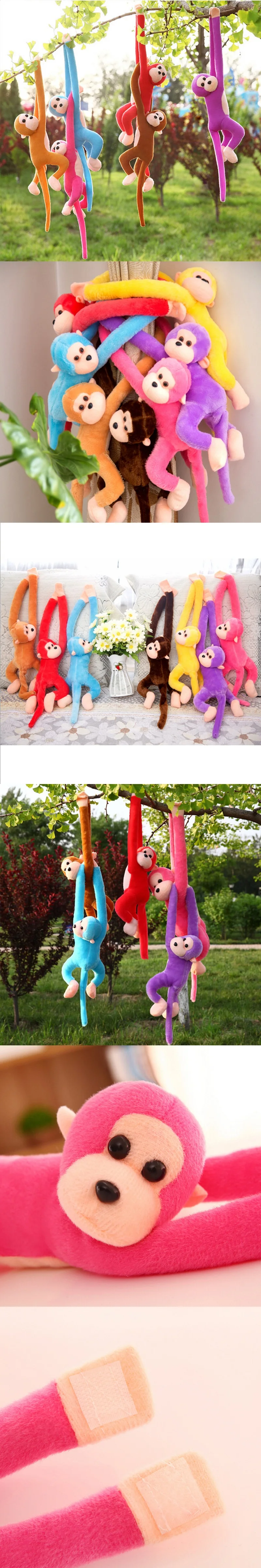 60 см Обезьяна с длинными руками от руки до хвоста разноцветные плюшевые игрушки обезьяна шторы обезьяна чучело кукла 5 цветов
