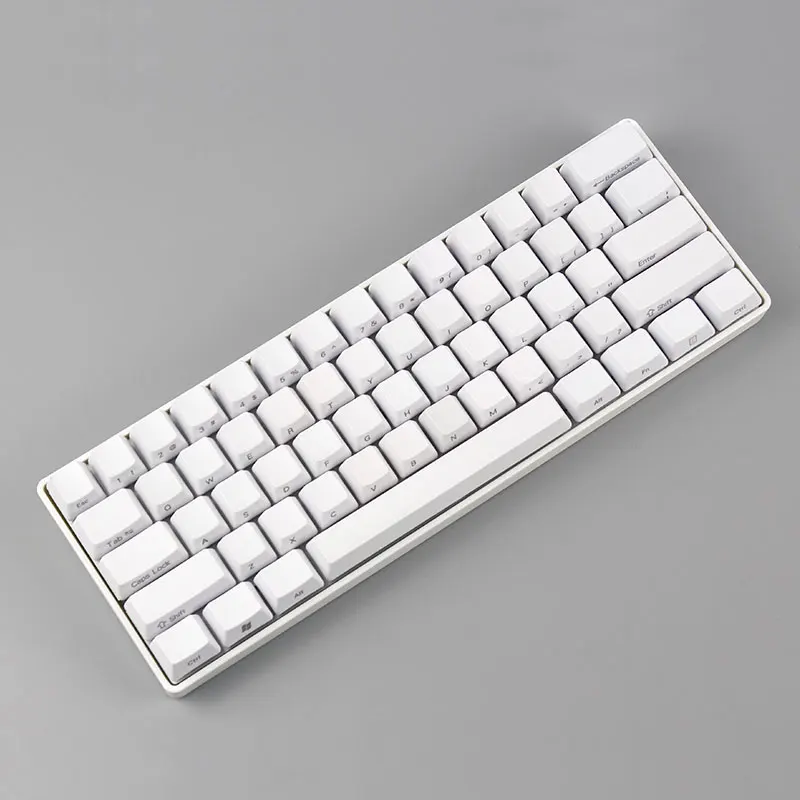 Белая 60 OEM боковая печатная Толстая pbt 61 клавиша для GH60 покер DZ60 mx Переключатель ANSI