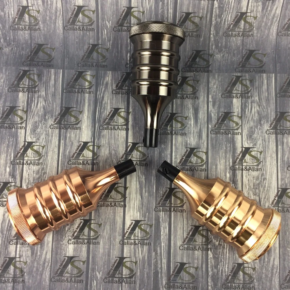 E27 старинный держатель лампы промышленного Стиль Алюминий ламповый патрон ретро Edison винтовая лампочка Основание светильника для осветительных приборов