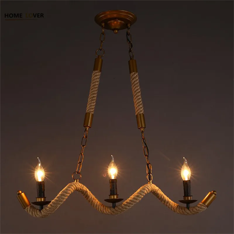 Vintage Pendant Lights Multiple Rod Wrought Iron Ceiling Lamp E14 Bulb Living Room luminaire for Home Lighting Fixtures