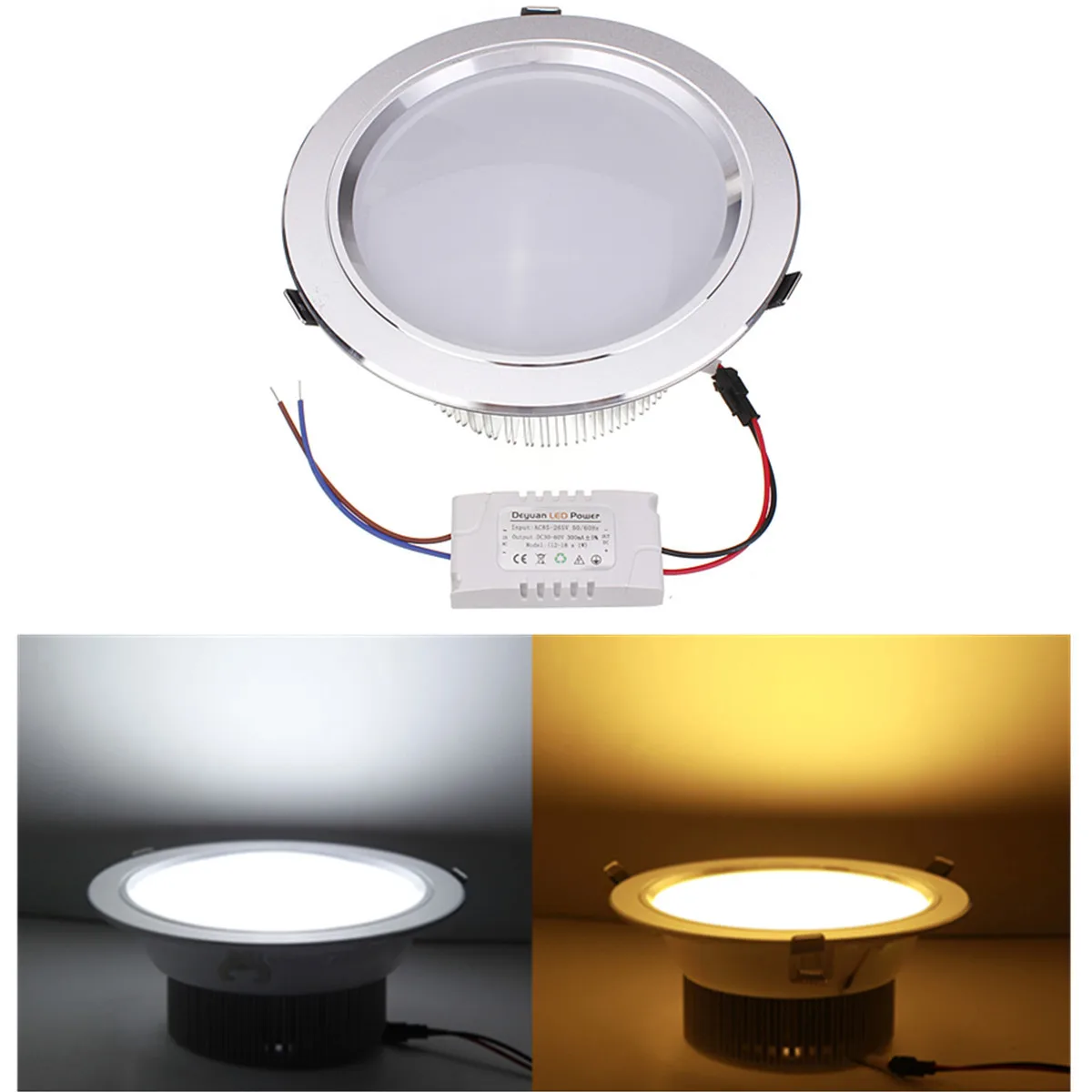 Светодиодный круглый кольцевой светильник 12 Вт 18 Вт 24 Вт AC 220 В SMD2835 Белый светодиодный круглый потолочный модуль оптического объектива