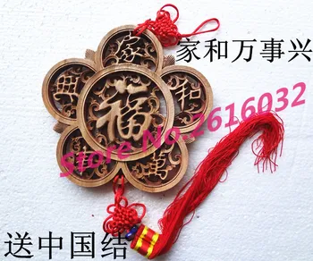 

wholesale Wood carving solid camphor real round imitation handicraft background wall hanging #8015