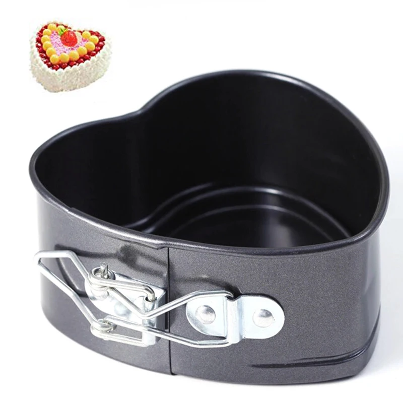 

Non Stick Oven Cake Ring Cupcake Stand Fondant Molds Heart Shape Baking Tray Pan Cookware Baking Tools Cake Mold Confeitaria