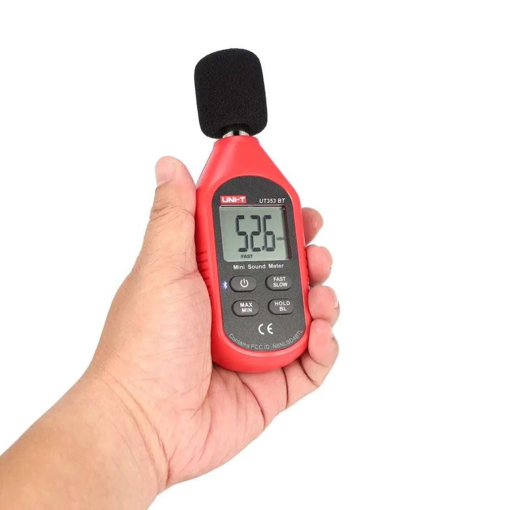 UNI T UT353BT Bluetooth цифровой ЖК дисплей Мини шумомер шум аудио датчик объема децибел