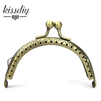 

50pcs/lot DIY 8.5cm Antique Brass Metal Purse Frame ring kiss clasp Handle for Bag Craft bag making sew ,Freeshipping XF02-50