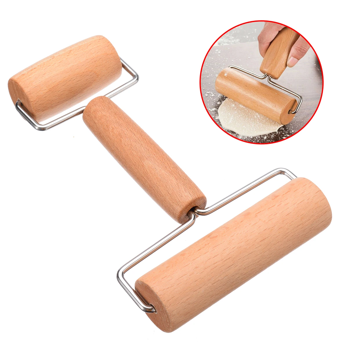 H-type Diamond Painting Wooden Roller Double Head Dough Rolling Pin DIY 5D Diamond Painting Dough Roller Sticking Tightly Tool