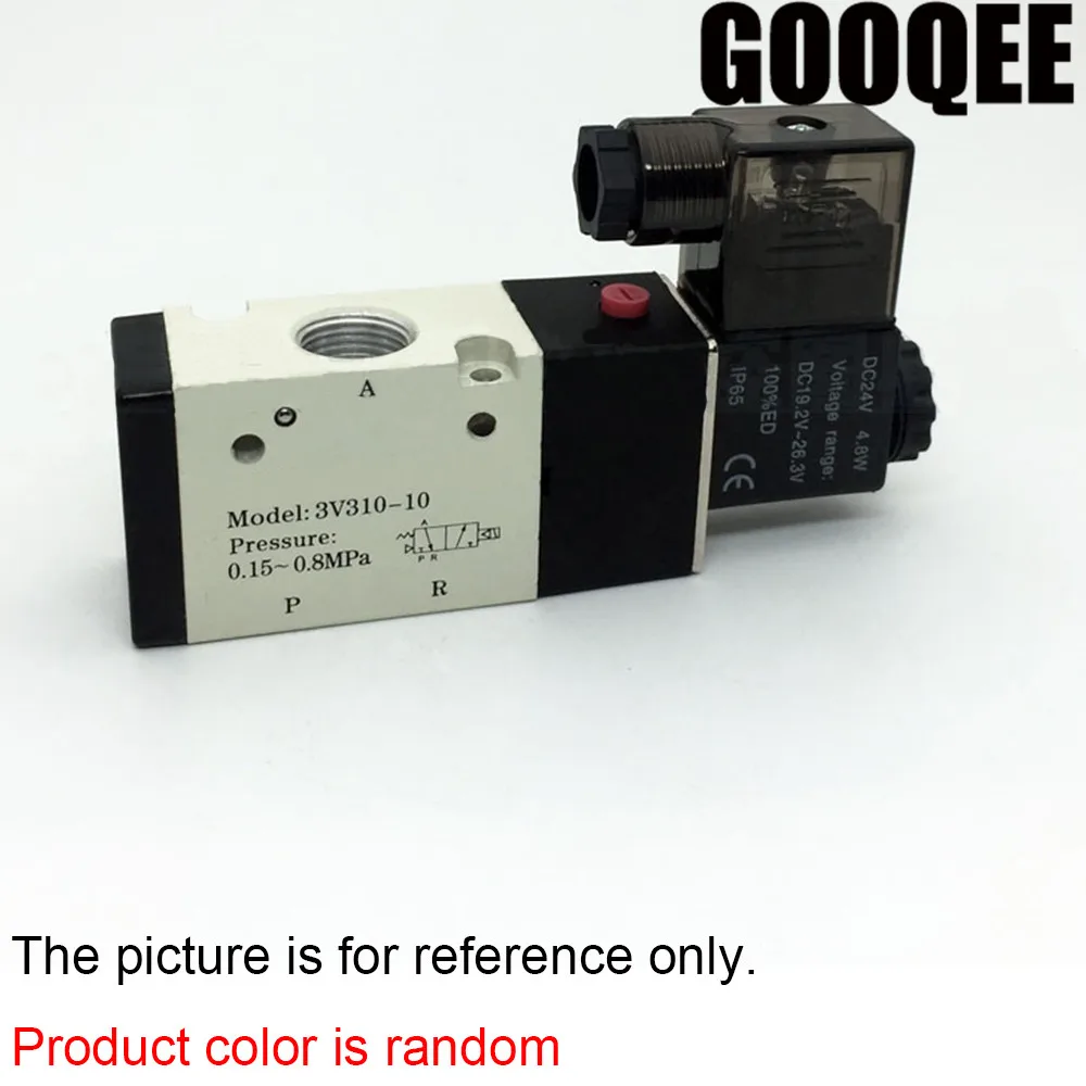 

1Pcs 3V310-10 DC 24V 12V AC 220V 110V 3 Port 2Position 3/8" BSP Single Solenoid Pneumatic Air Valve