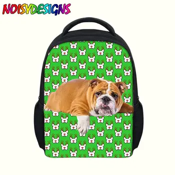 

NOISYDESIGNS New School Bags For Girls Animals Bulldog Printing Backpack Large Capacity Studnets Baby Knapsack Bookbag Satchel