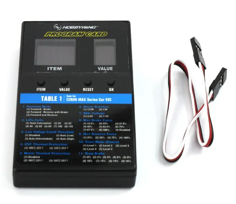 HOBBYWING 3 in 1 LED ESC Program Card Box for XERUN EZRUN MAX Series