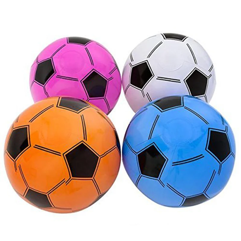 4 Pcs/set Inflatable Soccer Toys Ball Outdoor Fun Toys Inflated Beach