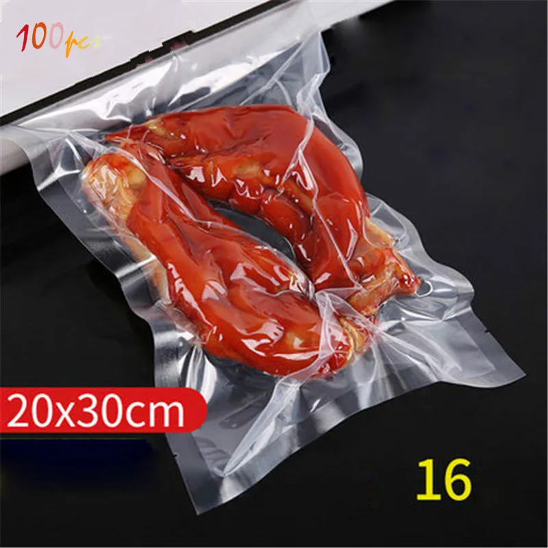 

100Pcs/Lots Transparent Vacuum Packaging Bag 16 Wires Silks Plastic Bag Food Preservation Bag Composite Food Bag