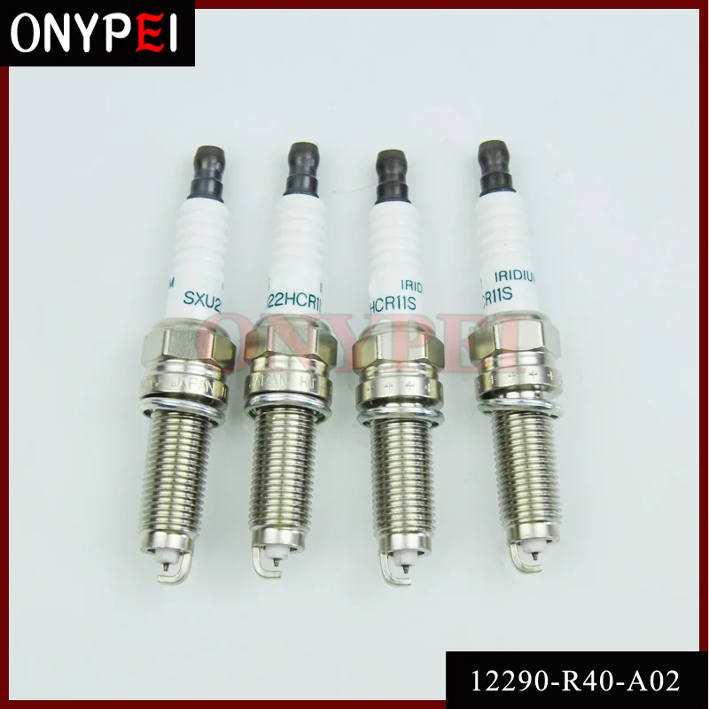 

4pcs/lot 12290-R40-A02 SXU22HCR11S Iridium Spark Plug For Honda Accord Civic Acura ILX MDX RL 12290R40A02