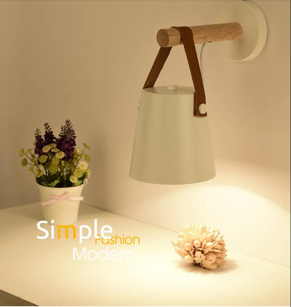 Madeira do Vintage Conduziu a Lâmpada de Parede Luzes de Parede de Cabeceira Nordic Loft Quarto Corredor Hotel 110-240v Decoração Luzes & Iluminação 10 de cabeceira corredor hotel 110-240v decoração luzes & iluminação