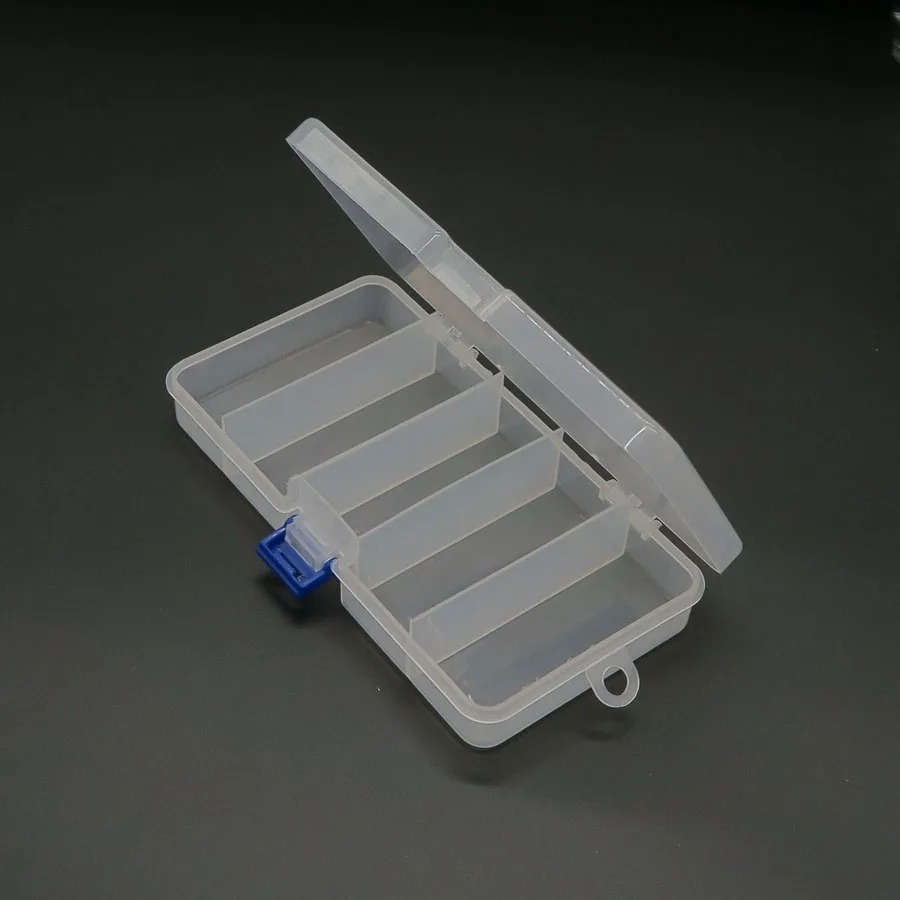 

1 pcs/lot 5 Slots17.5cm *9.5cm * 3.0cm hooks boxes Fishing Tackle Box For carp Fishing Lure box Fishing Accessaries