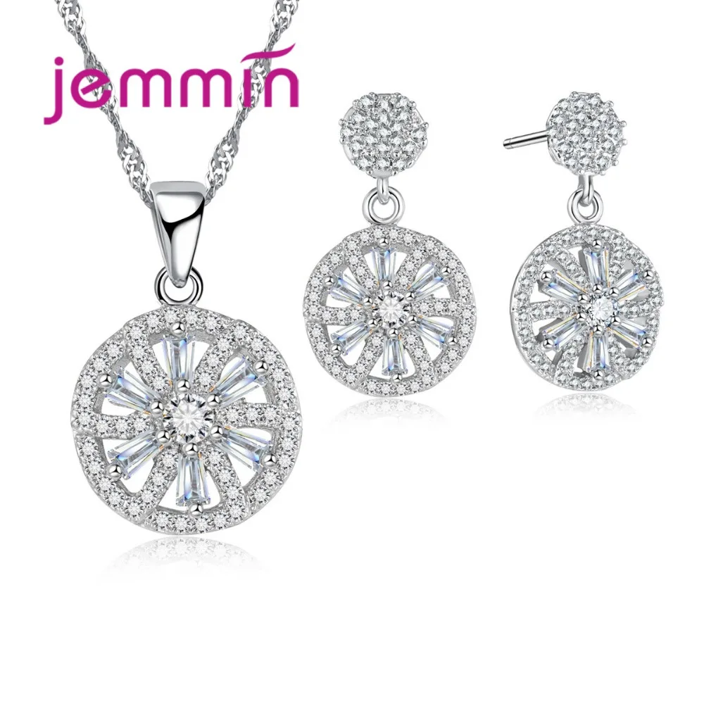 

Jemmin Hollow Fruit Jewelry Set Created Lemon Slice 925 Sterling Silver Fine Jewelry Set For Women Necklace/Earrrings.