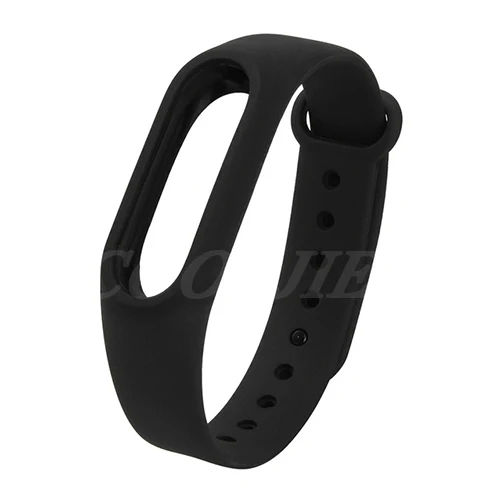 COOLJIER mi band 2, ремешок на запястье, Цветной силиконовый ремешок для Xiaomi mi Band 2, аксессуары для смарт-браслета, браслет на запястье - Цвет: Черный