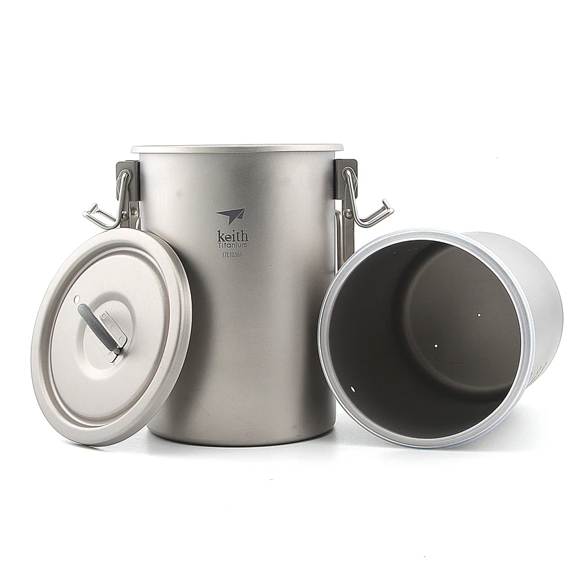 Keith Ti6300 Multipurpose Titanium Pot Set Light Weight Camping Rice