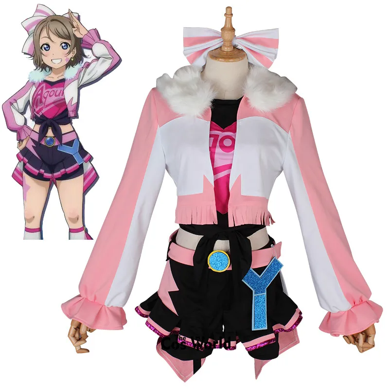 Love Live Sunshine Miracle Wave Watanabe You пальто Топы Брюки Униформа костюм аниме косплей костюмы