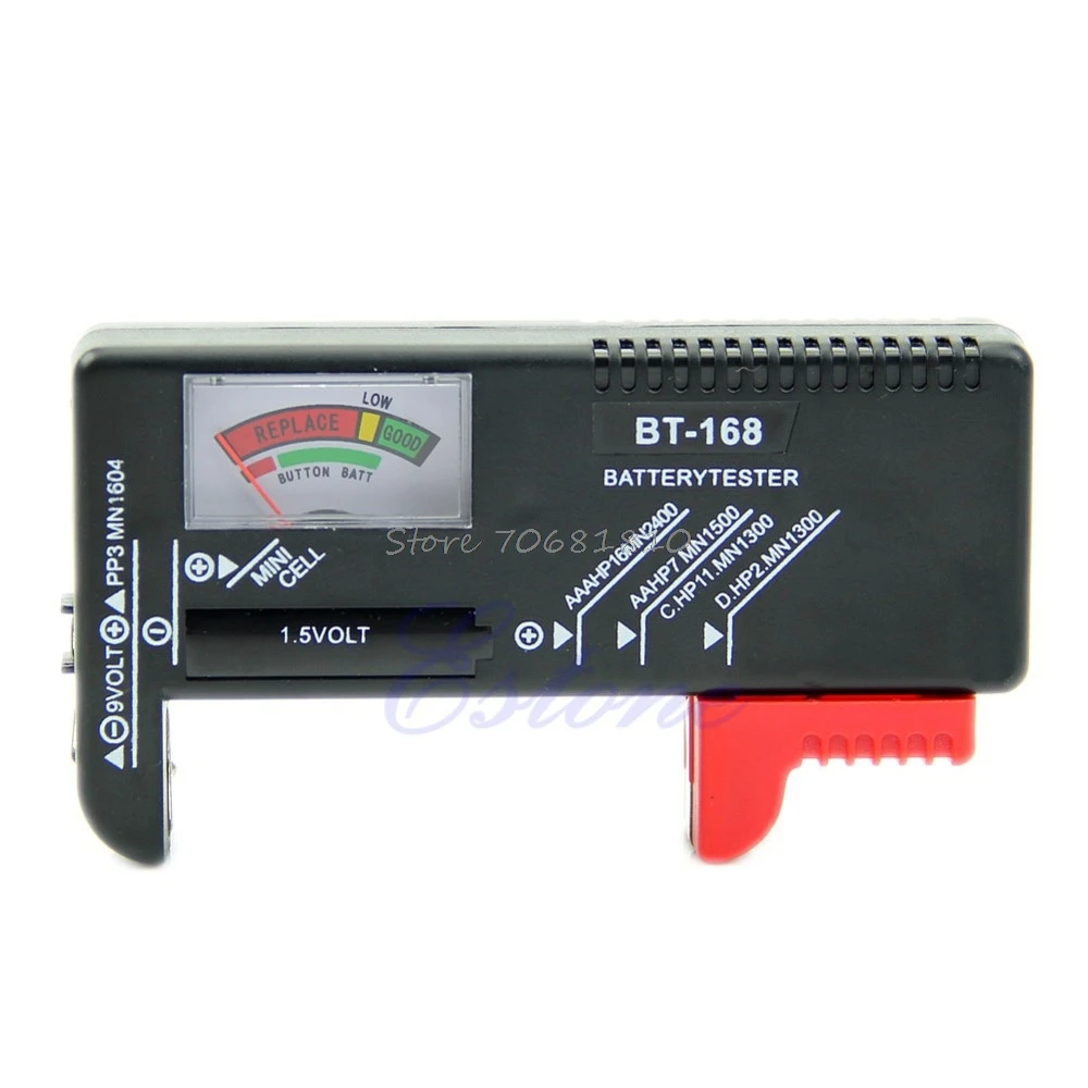 

Universal AA/AAA/C/D/9V Button Cell Battery Volt Tester Checker 9V New Network Tools