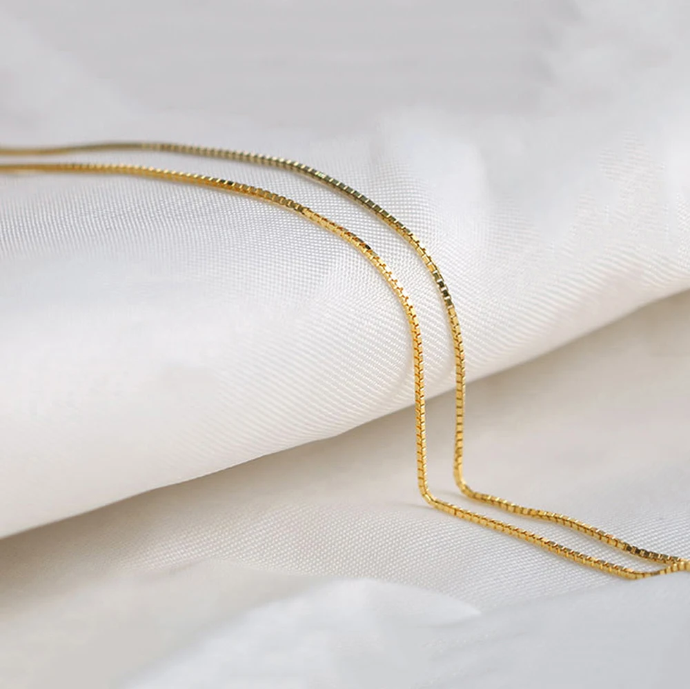 TTVOVO Аутентичное серебро 925 пробы 0,8 мм тонкое ожерелье-цепочка для подвесок женское итальянское ожерелье из прочного легкого сплава