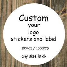 100PCS Individuelle aufkleber/Hochzeit Aufkleber gedruckt LOGO transparent adhesive label /Design Ihre Eigenen Aufkleber/Personalisierte aufkleber