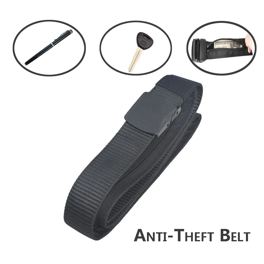 

New design Hidden Cash Travel Security Money Belt Zip Pocket Waist Wallet Anti-Theft Bag