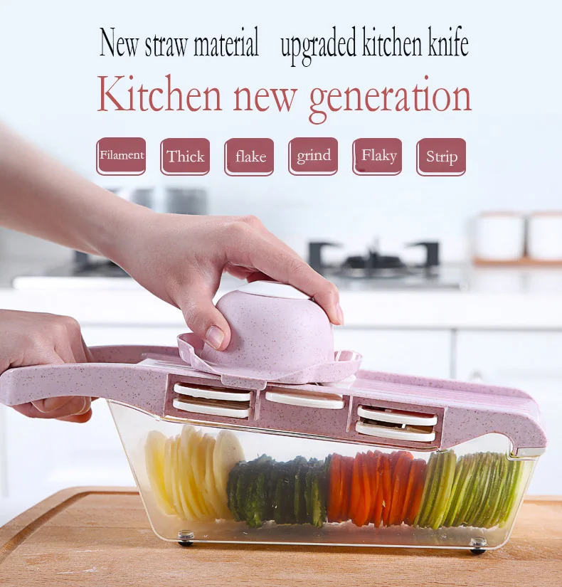 

kitchen tools vegetabl Manual Graters Slicers Food Peeler 6 Blade Replaceable Dicer Mandoline Fruit potato Cutter Veggie Chopper