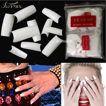 

Brand Imported Lovely French False Nails 500pcs Decorated French Nails Art Tips White Half Cover 10 Sizes Nail Essential