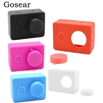 

Gosear Silicone Protective Case Cover Skin Lens Cap Cover For Xiomi Xiaomi YI Xiaoyi Action Camera Accessories caso capa