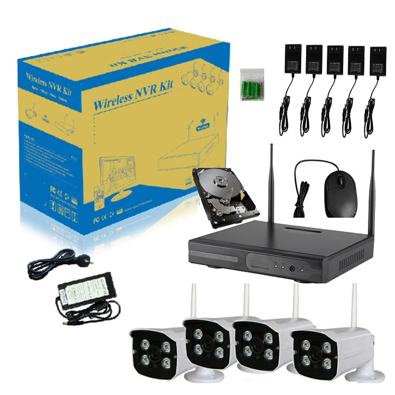  JSA 4CH inalámbrico NVR CCTV sistema 960P IP Cámara WIFI impermeable IR noche Vison casa seguridad 