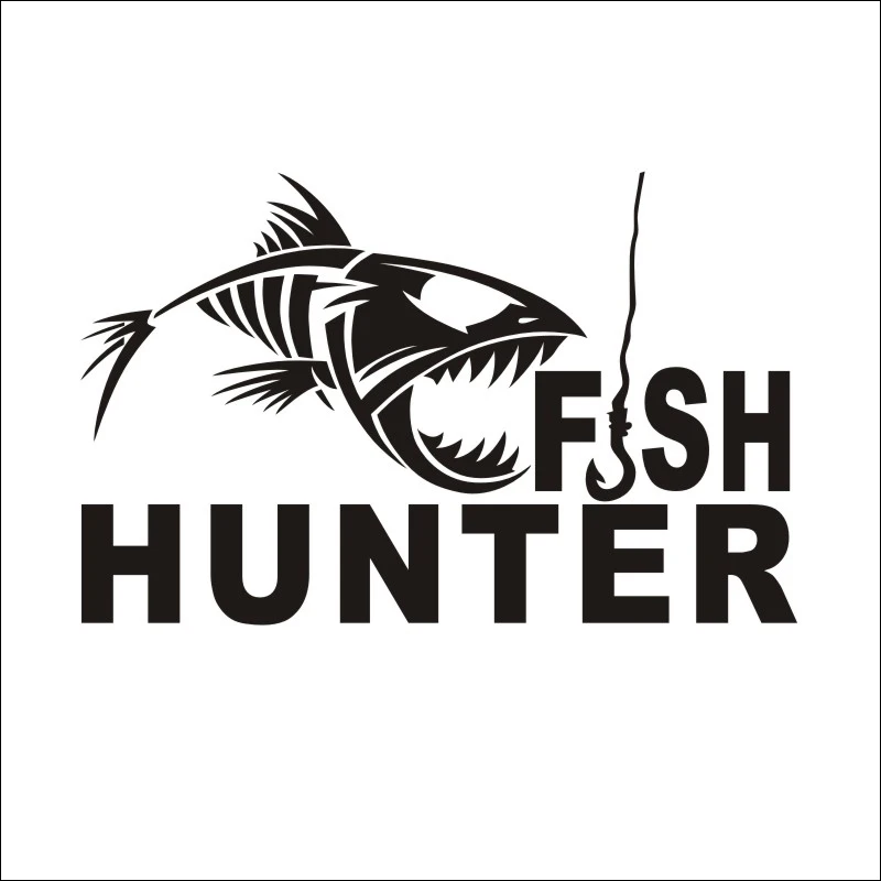 DCTAL  car Fishing Sticker car styling programa Catfish Hunter Pesca divertido Cuerpo Adhesivos Accesorios fishing decal  F2-4