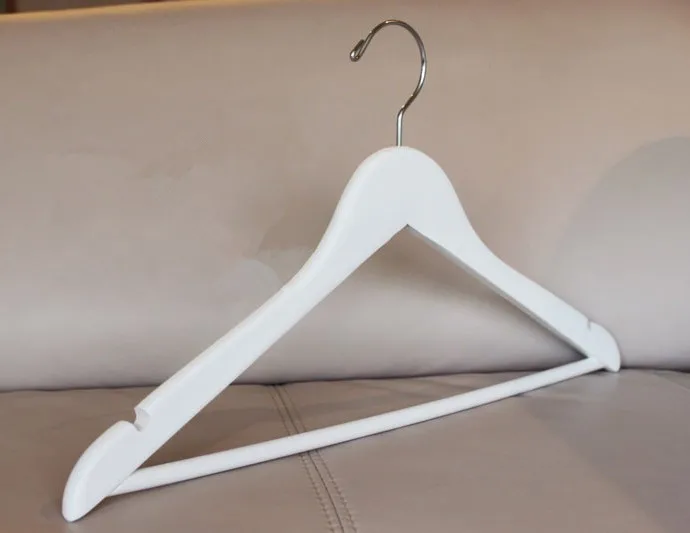 Hangerlink Most Popular White Wood Hanger for Suits, Clothes Hanger
