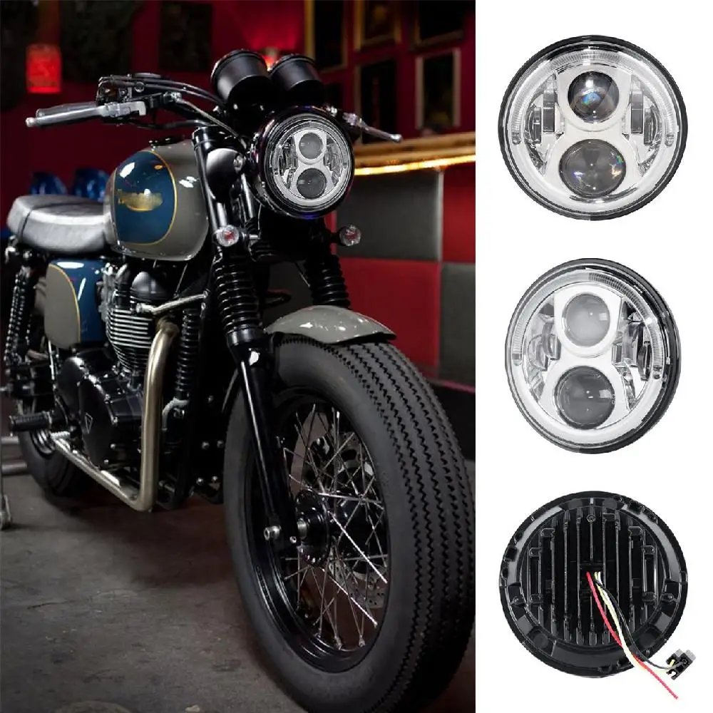 

Partol 1PC 7" Round Motorcycle Projector LED Headlight With Halo Ring Hi/Lo Beam 36W 12V/24V 6000K For FLD Touring Trike Softail