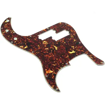 

Wholesale 5X Cool Dark Red Flame Pattern 3 Ply Pickguard Scratch Plate For P Bass Guitar Part
