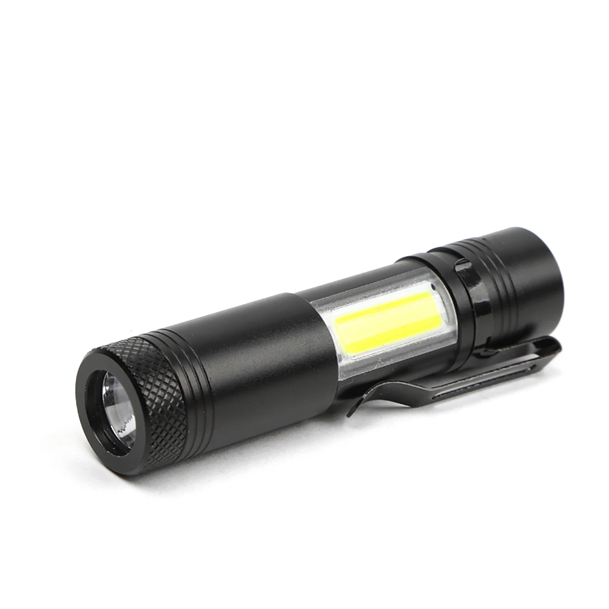 Outdoor Portable Aluminum Alloy COB Mini LED Flashlight Torch Lamp Light